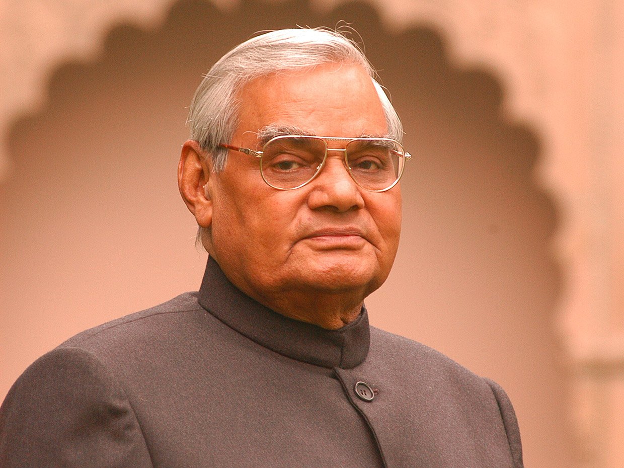 INDIA - NOVEMBER 22:  Atal Bihari Vajpayee, Former Prime Minister of India at his his Residence in New Delhi, India  (Photo by Bandeep Singh/The India Today Group/Getty Images)